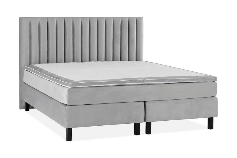 Jenkkisänky Juliett 180x200cm - Vaaleanharmaa/Sametti - Huonekalut - Sänky - Parisänky