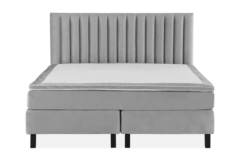 Jenkkisänky Juliett 180x200cm - Vaaleanharmaa/Sametti - Huonekalut - Sänky - Parisänky