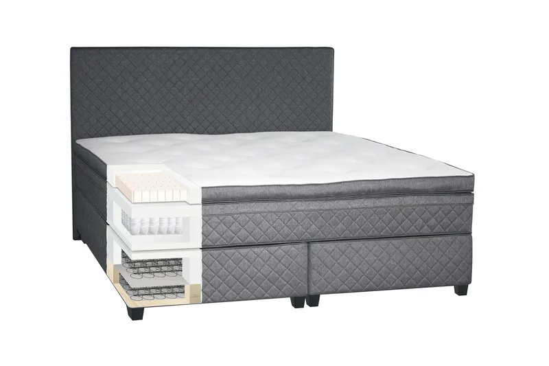 Jenkkisänky Kilmer 160x200, Harmaa