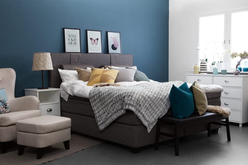 Jenkkisänky Kilmer 210x200 - Harmaa - Huonekalut - Sänky - Parisänky