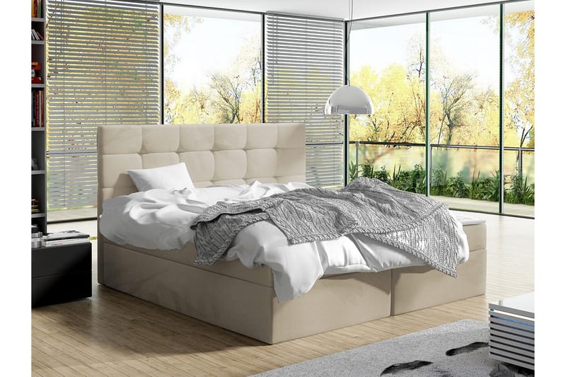 Jenkkisänky Kintore 180x200 cm - Beige - Huonekalut - Sänky - Jenkkisängyt
