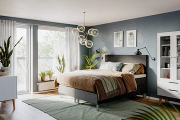 Jenkkisänky Lago 160x200 - Musta - Huonekalut - Sänky - Jenkkisängyt