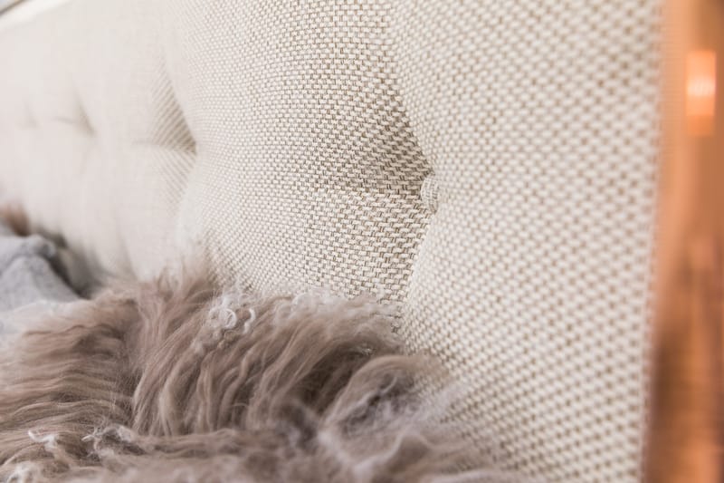 Jenkkisänky Laze Deluxe 180x200 - Beige - Huonekalut - Sänky - Jenkkisängyt