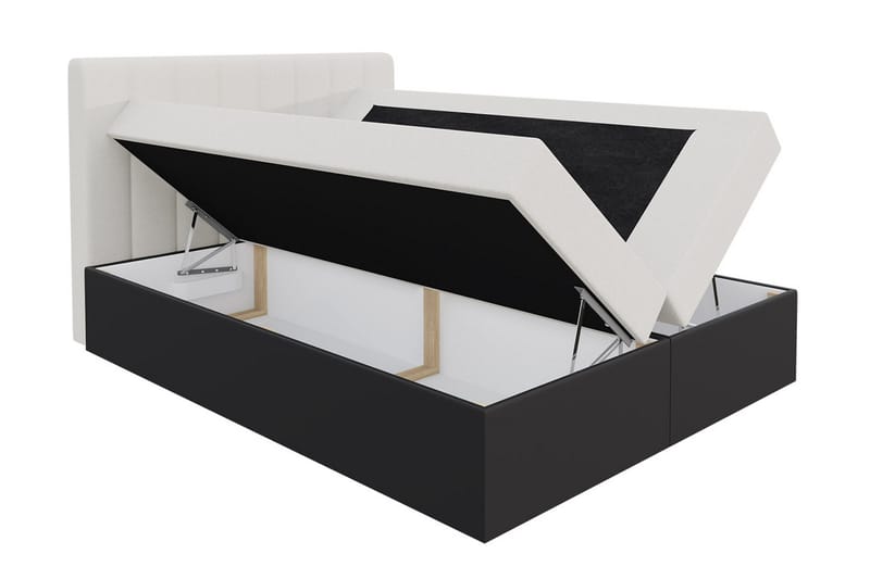 Jenkkisänky Levold 200x200 cm - Musta - Huonekalut - Sänky - Jenkkisängyt