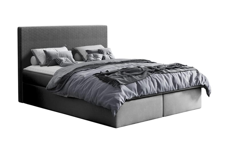 Jenkkisänky Livoll Säilytyksellä 180x200 cm - Harmaa - Huonekalut - Sänky - Jenkkisängyt