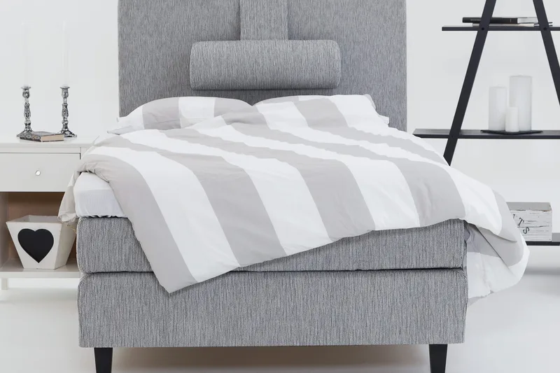 Jenkkisänky Longford 120x200 Kova Polyeetterivaahto - Vaaleanharmaa - Huonekalut - Sänky - Yhden hengen sängyt