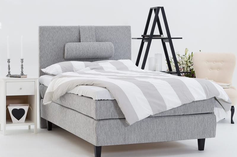 Jenkkisänky Longford 120x200 Kova Polyeetterivaahto - Vaaleanharmaa - Huonekalut - Sänky - Yhden hengen sängyt