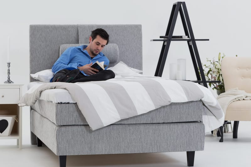 Jenkkisänky Longford 120x200 Kova Polyeetterivaahto - Vaaleanharmaa - Huonekalut - Sänky - Yhden hengen sängyt