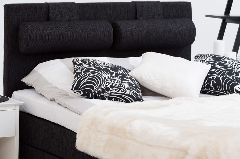 Jenkkisänky Longford 140x200 Kova Polyeetterivaahto - Musta - Huonekalut - Sänky - Parisänky