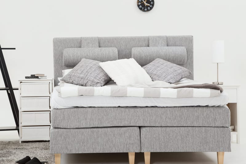 Jenkkisänky Longford 180x200 Kova Polyeetterivaahto - Vaaleanharmaa - Huonekalut - Sänky - Parisänky