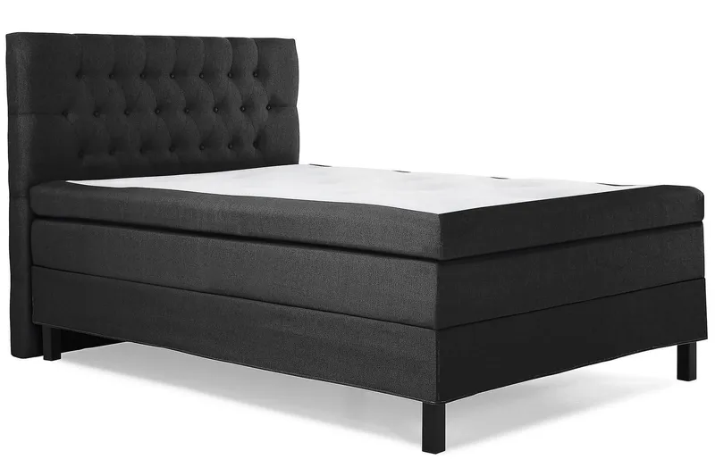 Jenkkisänky Lucky 120x200 Lateksi - Musta/Harmaa - Huonekalut - Sänky - Yhden hengen sängyt