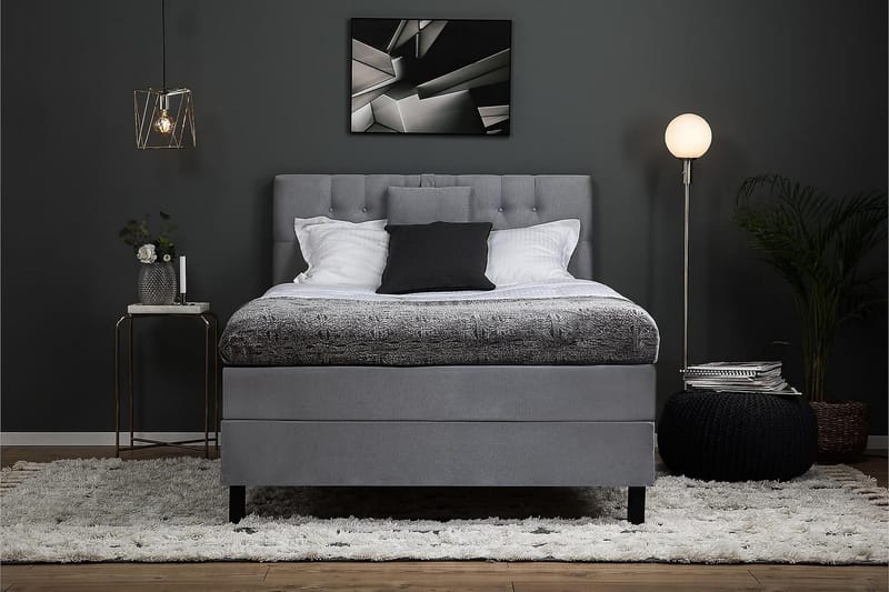 Jenkkisänky Lucky 120x200 Vaahto - Vaaleanharmaa - Huonekalut - Sänky - Jenkkisängyt