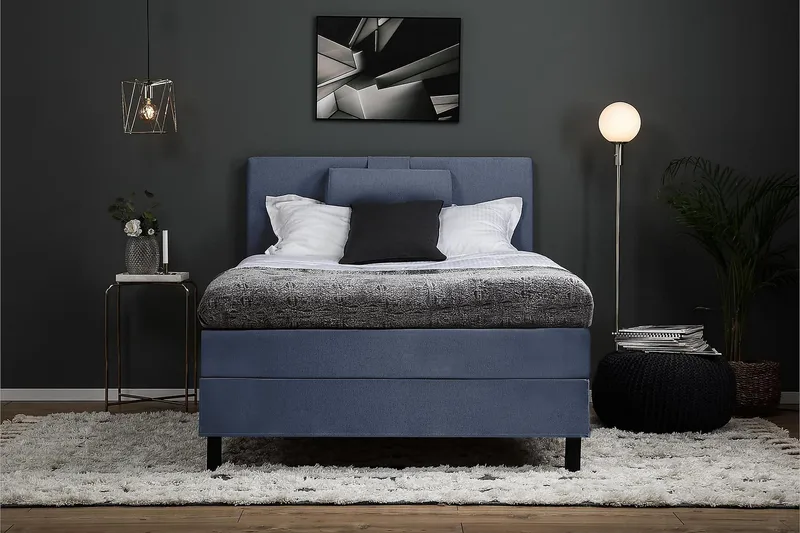 Jenkkisänky Lucky 120x200 Polyeetteri - Tummansininen - Huonekalut - Sänky - Jenkkisängyt