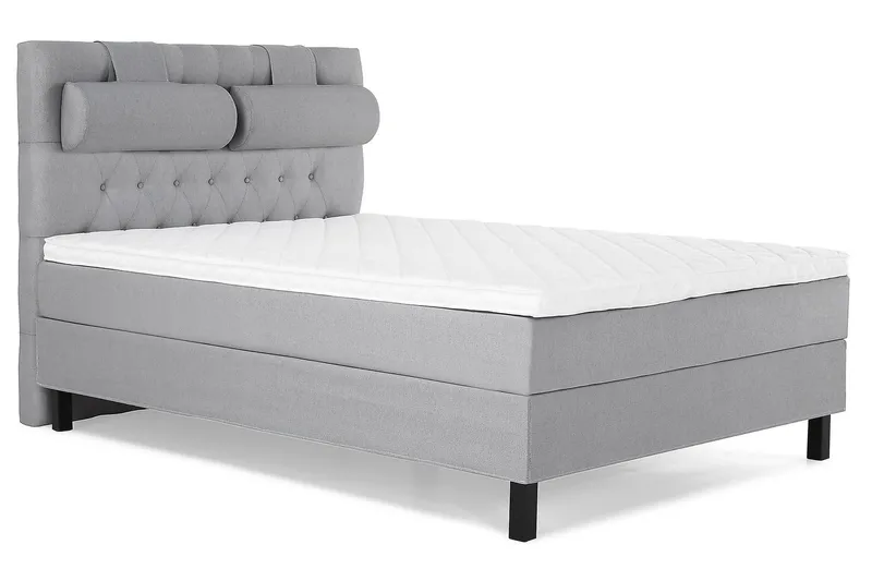 Jenkkisänky Lucky 140x200 cm Vaahto - Vaaleanharmaa - Huonekalut - Sänky - Jenkkisängyt