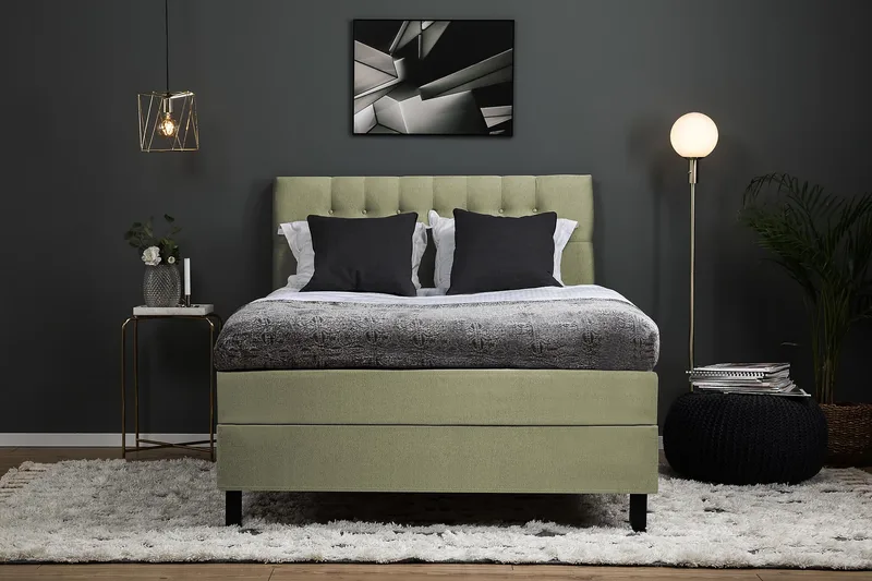 Jenkkisänky Lucky 140x200 Polyeetteri - Vihreä - Huonekalut - Sänky - Jenkkisängyt