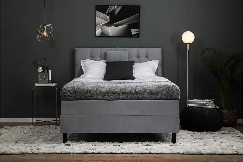 Jenkkisänky Lucky 140x200 Polyeetteri - Harmaa - Huonekalut - Sänky - Jenkkisängyt