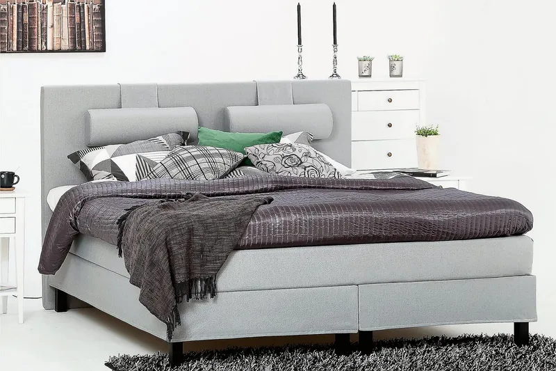 Jenkkisänky Lucky 150x200 Vaahto - Vaaleanharmaa - Huonekalut - Sänky - Jenkkisängyt