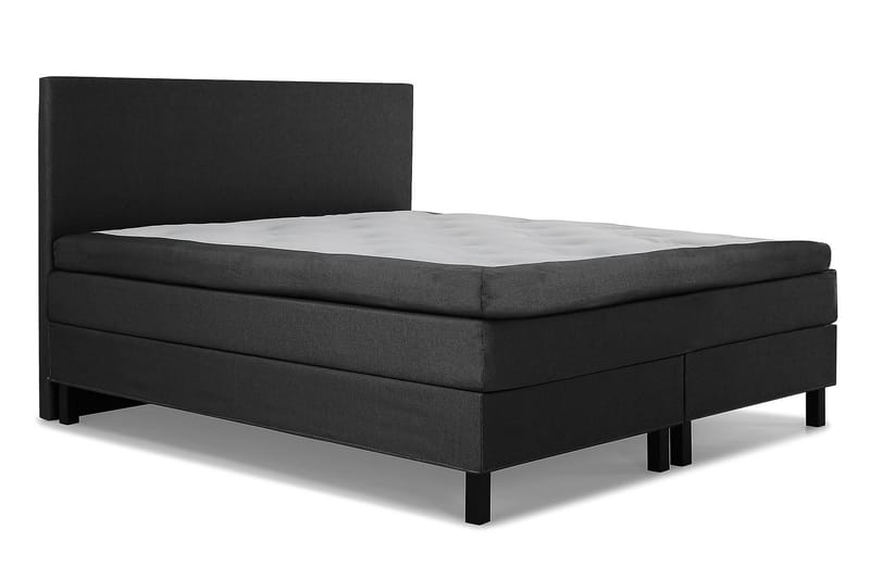 Jenkkisänky Lucky 160x200 Memory Keinonahka/Kangas - Musta/Harmaa - Huonekalut - Sänky - Jenkkisängyt