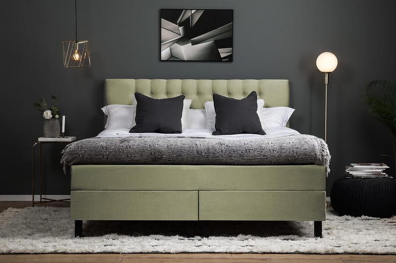 Jenkkisänky Lucky 160x200 Memory - Vihreä - Huonekalut - Sänky - Parisänky