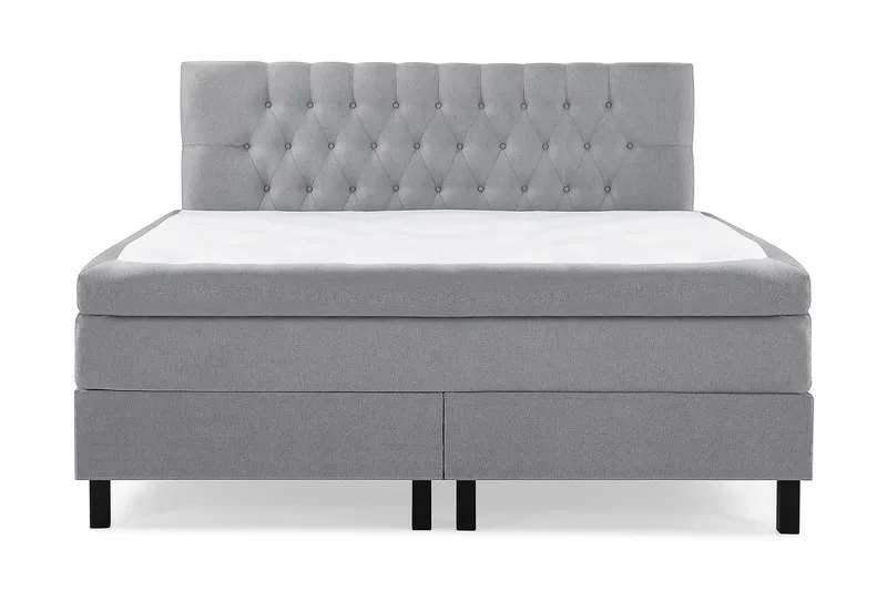 Jenkkisänky Lucky 160x200 Polyeetteri - Vaaleanharmaa - Huonekalut - Sänky - Jenkkisängyt