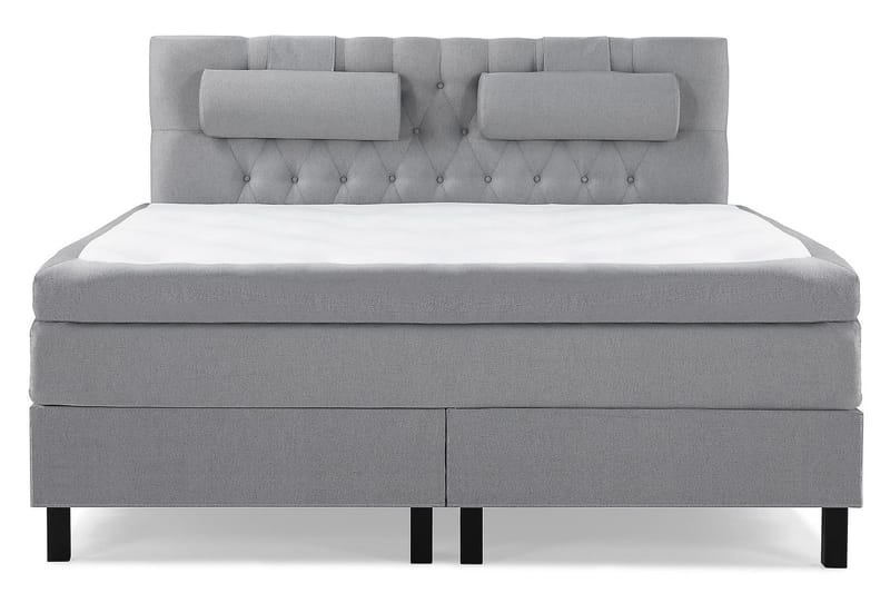 Jenkkisänky Lucky 160x200 Polyeetteri - Vaaleanharmaa - Huonekalut - Sänky - Jenkkisängyt