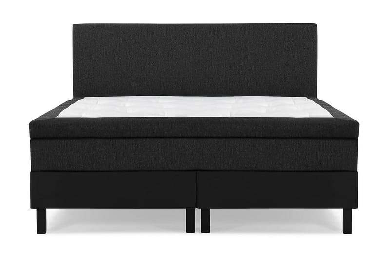 Jenkkisänky Lucky 180x200 Lateksi Keinonahka - Musta/Harmaa - Huonekalut - Sänky - Jenkkisängyt