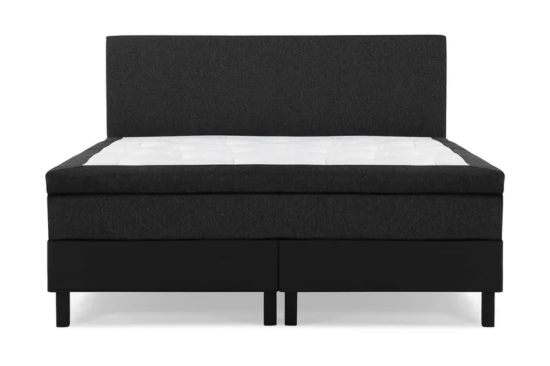 Jenkkisänky Lucky 180x200 Memory Keinonahka/Kangas - Musta/Harmaa - Huonekalut - Sänky - Jenkkisängyt
