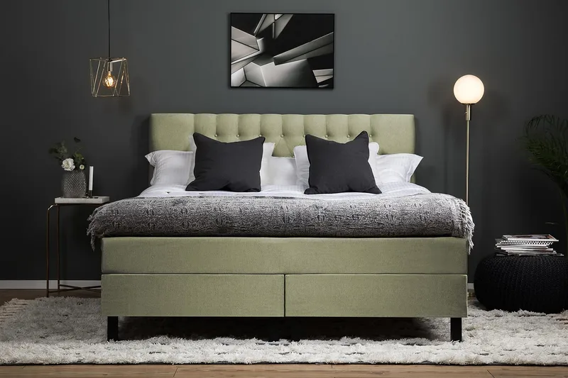 Jenkkisänky Lucky 180x200 Memory - Vihreä - Huonekalut - Sänky - Jenkkisängyt