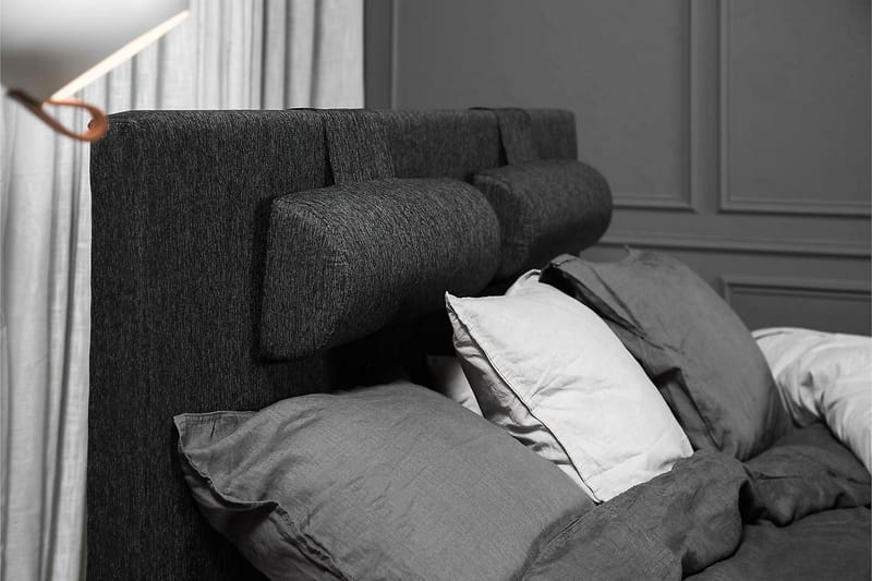 Jenkkisänky Lucky 180x200 Vaahto - Musta/Harmaa/PU - Huonekalut - Sänky - Jenkkisängyt