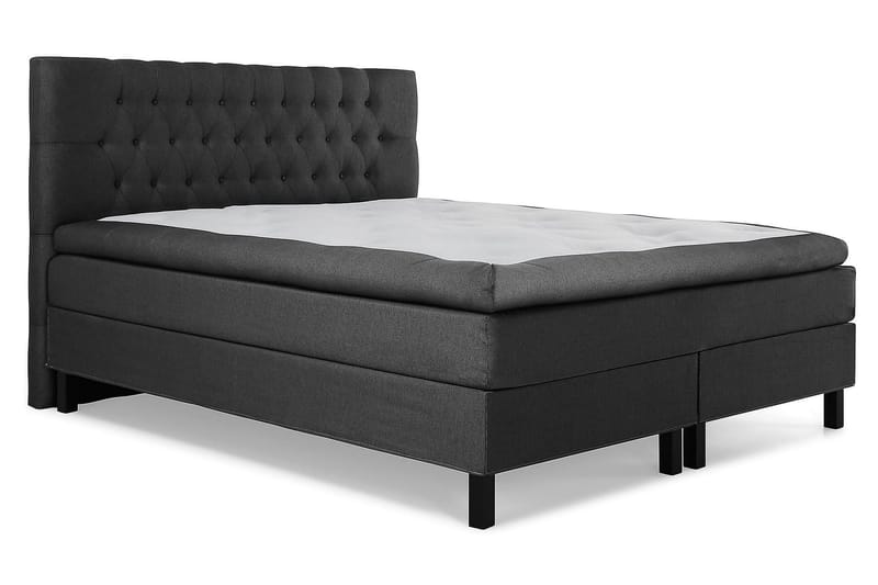 Jenkkisänky Lucky 180x200 Polyeetteri - Musta/Harmaa - Huonekalut - Sänky - Jenkkisängyt