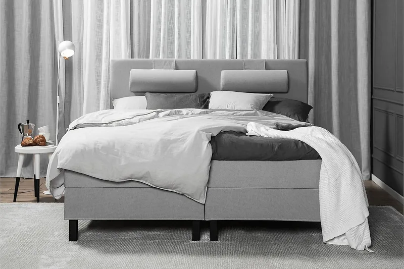 Jenkkisänky Lucky 180x200 Polyeetteri - Harmaa - Huonekalut - Sänky - Jenkkisängyt