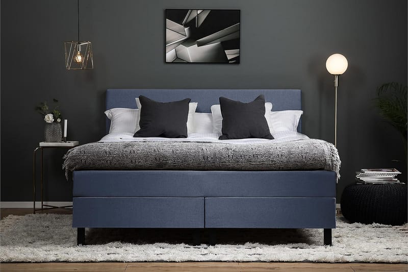 Jenkkisänky Lucky 180x200 Polyeetteri - Tummansininen - Huonekalut - Sänky - Jenkkisängyt