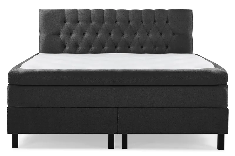 Jenkkisänky Lucky 180x200 Polyeetteri - Musta/Harmaa - Huonekalut - Sänky - Jenkkisängyt