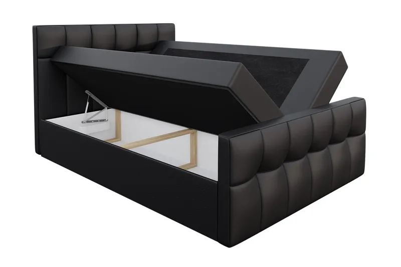 Jenkkisänky Lycket 180x200 cm - Musta - Huonekalut - Sänky - Jenkkisängyt