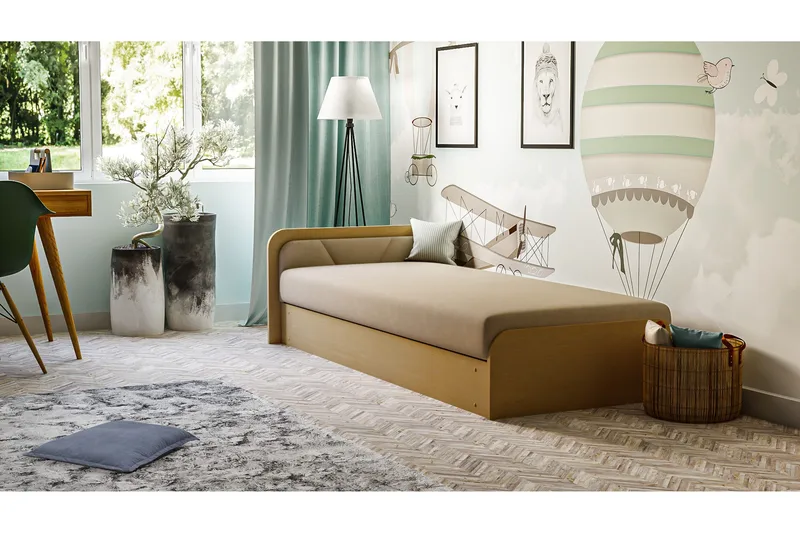 Jenkkisänky Mayuri 80x190 cm, Vaaleanharmaa