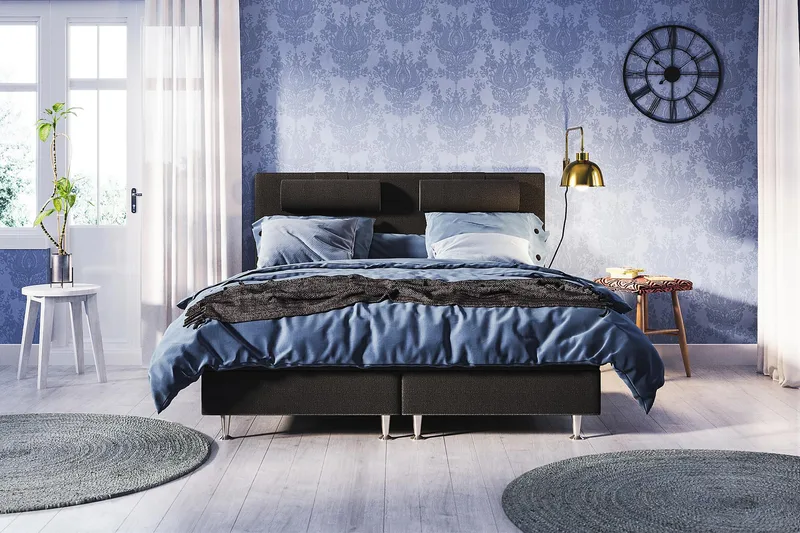 Jenkkisänky Meja 180x200 cm - Musta - Huonekalut - Sänky - Jenkkisängyt