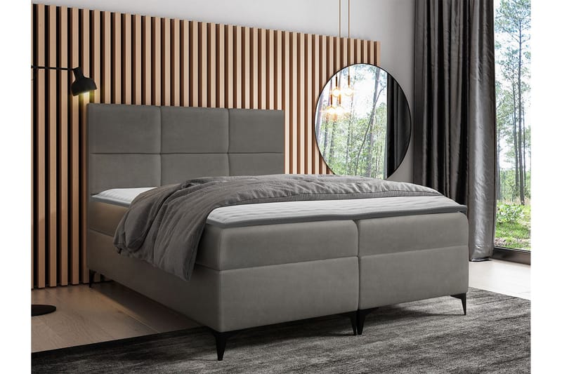 Jenkkisänky Mename 160x200 cm - Harmaa - Huonekalut - Sänky - Jenkkisängyt