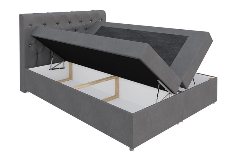 Jenkkisänky Milano 160x200 säilytyksellä - Tummanharmaa - Huonekalut - Sänky - Jenkkisängyt