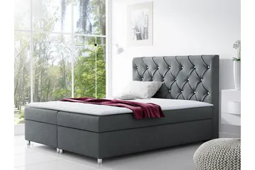 Jenkkisänky Milano 180x200 säilytyksellä - Tummanharmaa - Huonekalut - Sänky - Jenkkisängyt