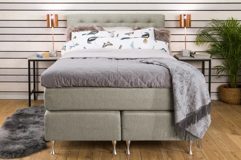 Jenkkisänky Mist 140x200 - Beige - Huonekalut - Sänky - Jenkkisängyt