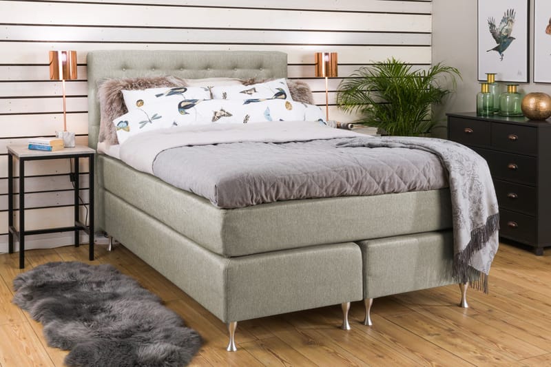 Jenkkisänky Mist 140x200 - Beige - Huonekalut - Sänky - Jenkkisängyt