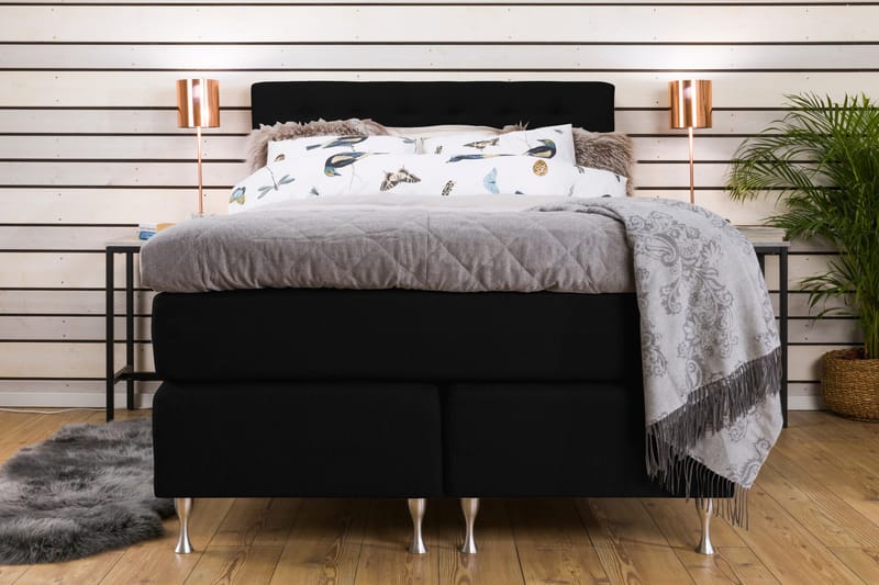 Jenkkisänky Mist 140x200 Musta - Huonekalut - Sänky - Jenkkisängyt