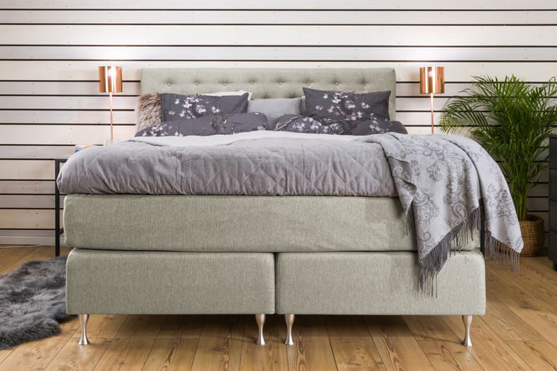 Jenkkisänky Mist 160x200 - Beige - Huonekalut - Sänky - Jenkkisängyt