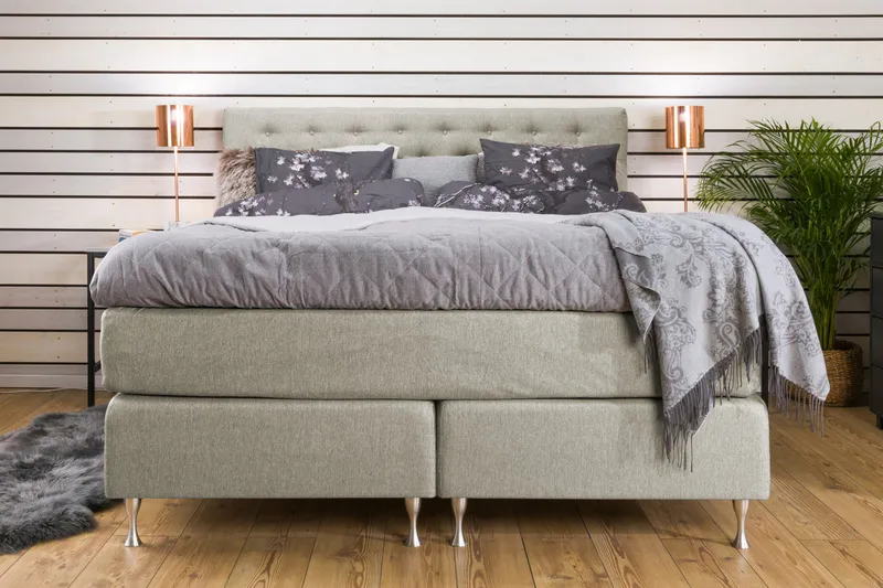 Jenkkisänky Mist 160x200 - Beige - Huonekalut - Sänky - Jenkkisängyt