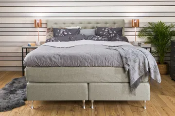 Jenkkisänky Mist 160x200 - Beige - Huonekalut - Sänky - Jenkkisängyt