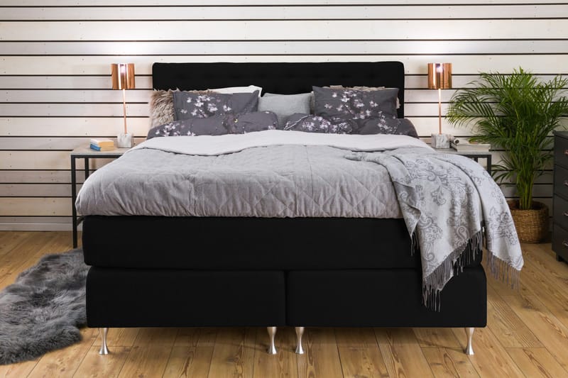 Jenkkisänky Mist 160x200 Musta - Huonekalut - Sänky - Jenkkisängyt