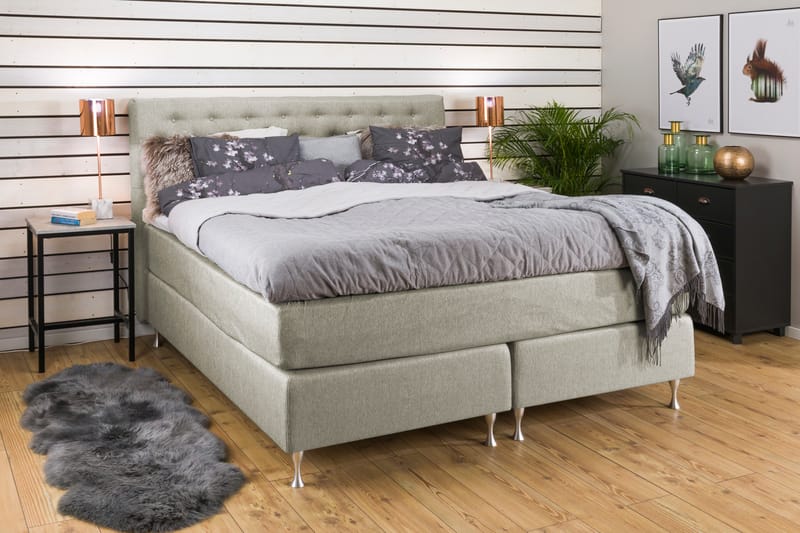 Jenkkisänky Mist 180x200 Beige - Huonekalut - Sänky - Jenkkisängyt