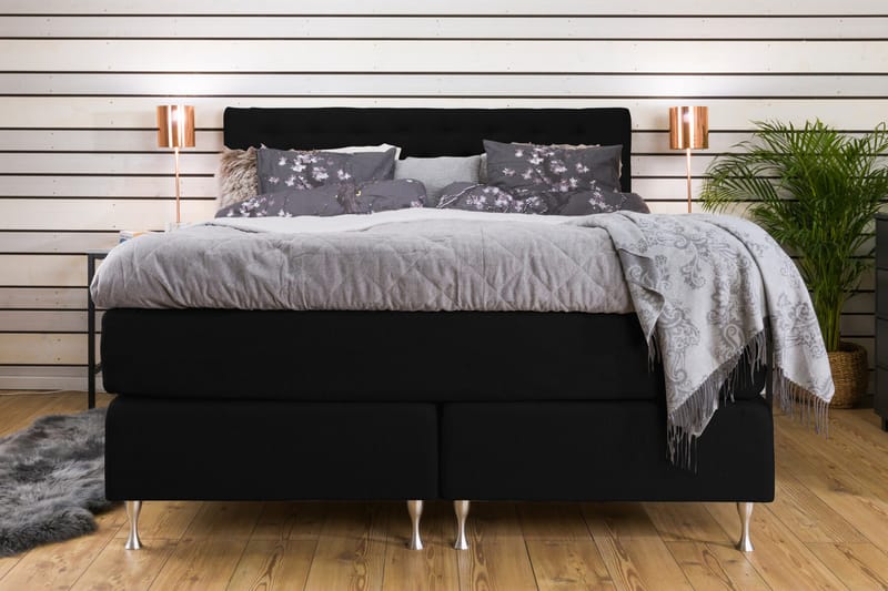 Jenkkisänky Mist 180x200 - Musta - Huonekalut - Sänky - Jenkkisängyt