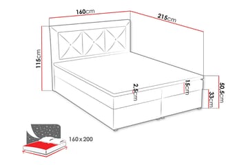 Jenkkisänky Moden 160x215 cm - Huonekalut - Sänky - Jenkkisängyt