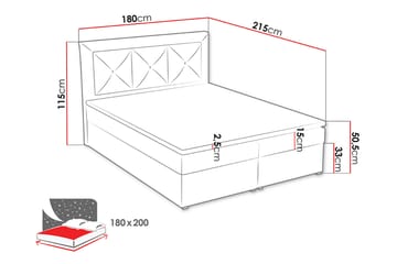 Jenkkisänky Moden 180x215 cm - Huonekalut - Sänky - Jenkkisängyt